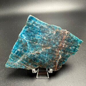 Natural Blue Apatite Slab Stone Healing Crystal  w/Stand 4" x 3.5" 172g